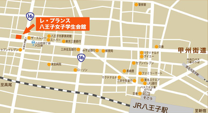 レ・プランス八王子女子学生会館の地図